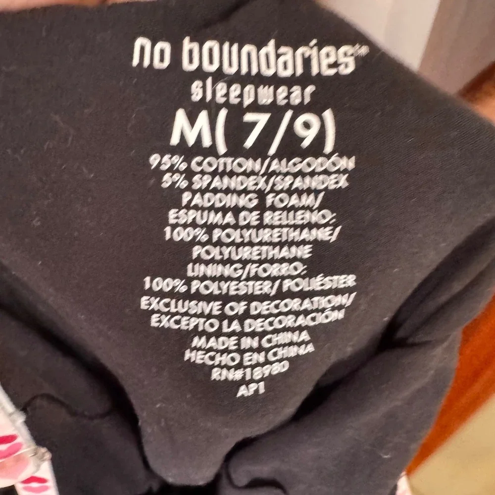 No Boundaries Sleepwear Black Heart Strap Mini Dress M 7/9